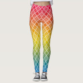 Regenboogvlakte, regenboog, meerkleurig leggings (Voorkant)