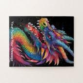Regenboogvlam: de vriendelijke draak legpuzzel (Horizontaal)
