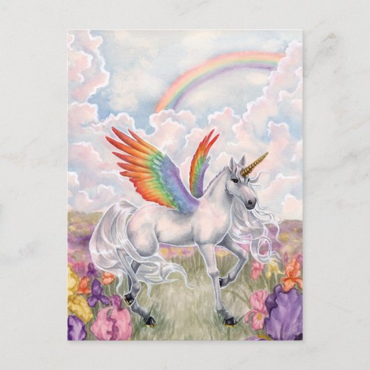 Regenboogvleugels Briefkaart (Voorkant)
