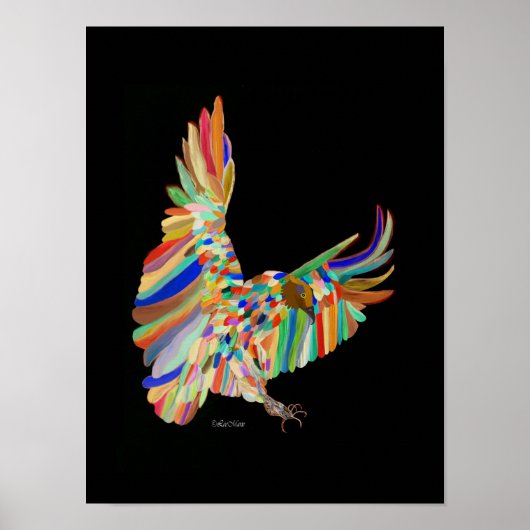 Regenboogvleugels LeeMarie's tekening Poster (Voorkant)