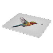 Regenboogvleugels: levendige kolibrie kunst snijplank (Hoek)