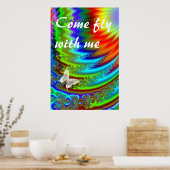 Regenboogvleugels Poster (Keuken)