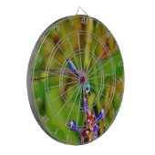 Regenboogvlieg en -bloem dartbord (Voorkant Links)