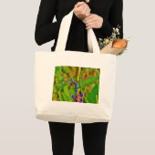 Regenboogvlieg en -bloem grote tote bag (Voorkant (product))