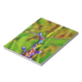 Regenboogvlieg en -bloem notitieblok (Linkerzijde)