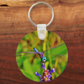 Regenboogvlieg en -bloem sleutelhanger (Voorkant)