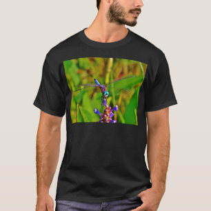 Regenboogvlieg en -bloem t-shirt