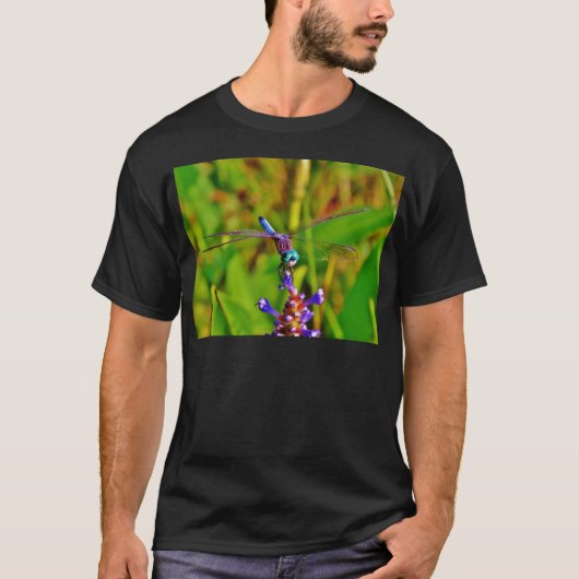 Regenboogvlieg en -bloem t-shirt (Voorkant)