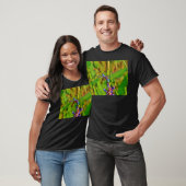 Regenboogvlieg en -bloem t-shirt (Unisex)