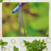 Regenboogvlieg en -bloem theedoek (Gevouwen)