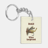  regenboogvlieg voor de Geviste legende vader Sleutelhanger (Voorkant Links)