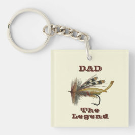  regenboogvlieg voor de Geviste legende vader Sleutelhanger