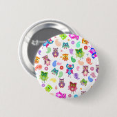 Regenboogvlies - licht ronde button 5,7 cm (Voorkant /achterkant)