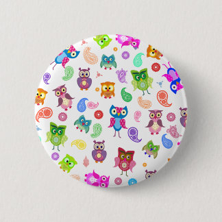 Regenboogvlies - licht ronde button 5,7 cm