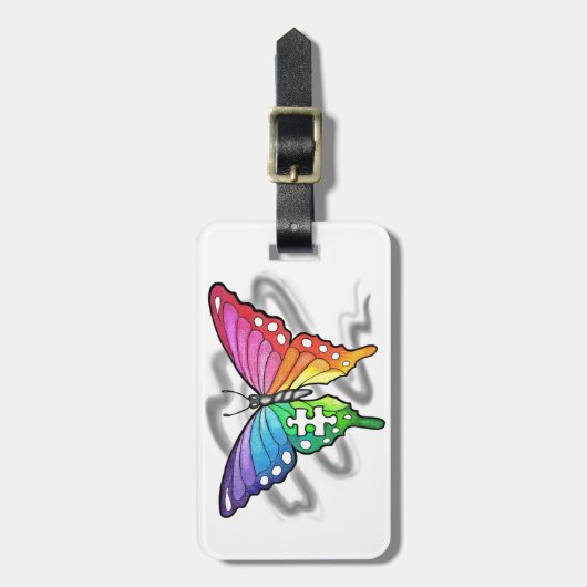 Regenboogvlinder Bagagelabel (Voorkant verticaal)