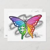 Regenboogvlinder Briefkaart (Voorkant / Achterkant)