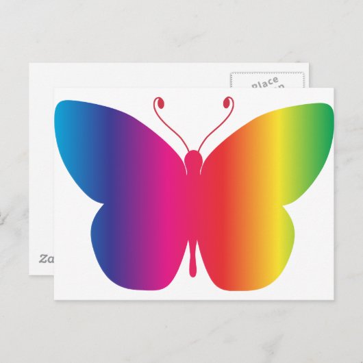 Regenboogvlinder Briefkaart (Voorkant / Achterkant)