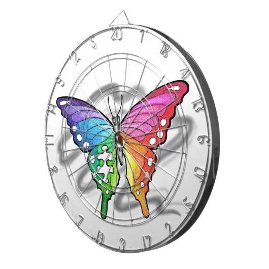 Regenboogvlinder Dartbord (Voorkant Rechts)