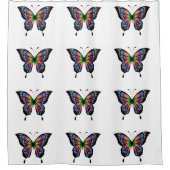 regenboogvlinder douchegordijn (Voorkant)