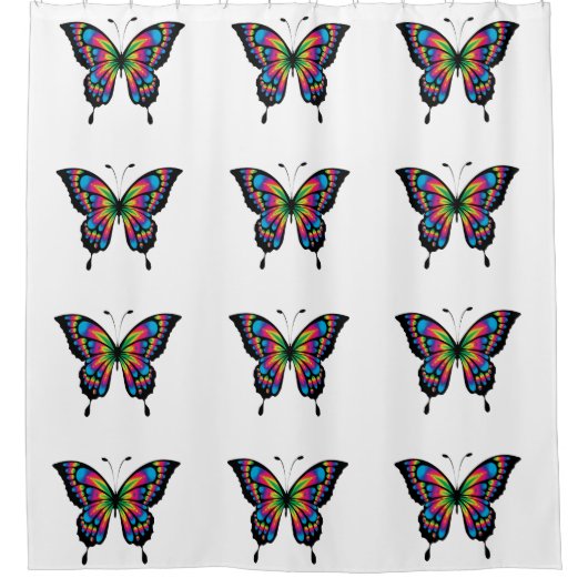 regenboogvlinder douchegordijn (Voorkant)