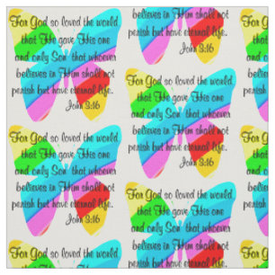 REGENBOOGVLINDER JOHANNES 3:16 SCHRIFT STOF