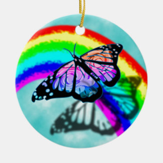 Regenboogvlinder Keramisch Ornament