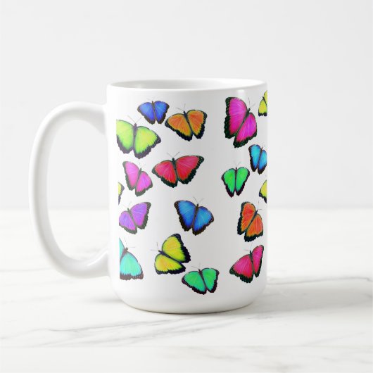 Regenboogvlinder Koffiemok (Links)