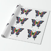 regenboogvlinder omslagpapier cadeaupapier (Uitgerold)