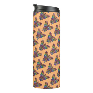 Regenboogvlinder (oranje) - Thermische Tumbler Thermosbeker