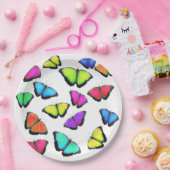 Regenboogvlinder Papieren Bordje (Feest)