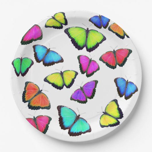 Regenboogvlinder Papieren Bordje (Voorkant)