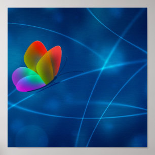 Regenboogvlinder Poster