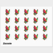 Regenboogvlinder Ronde Sticker (Vel)