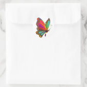 Regenboogvlinder Ronde Sticker (Tas)