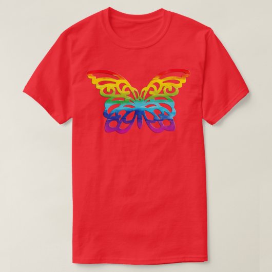 regenboogvlinder t-shirt (Design voorkant)