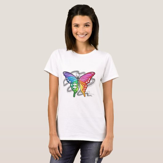 Regenboogvlinder T-shirt (Voorkant volledig)