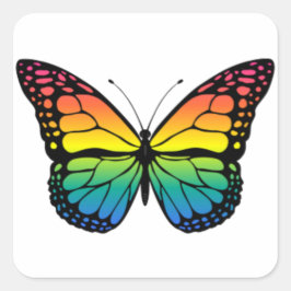 Regenboogvlinder Vierkante Sticker