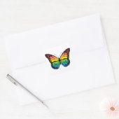 Regenboogvlinder Vierkante Sticker (Envelop)
