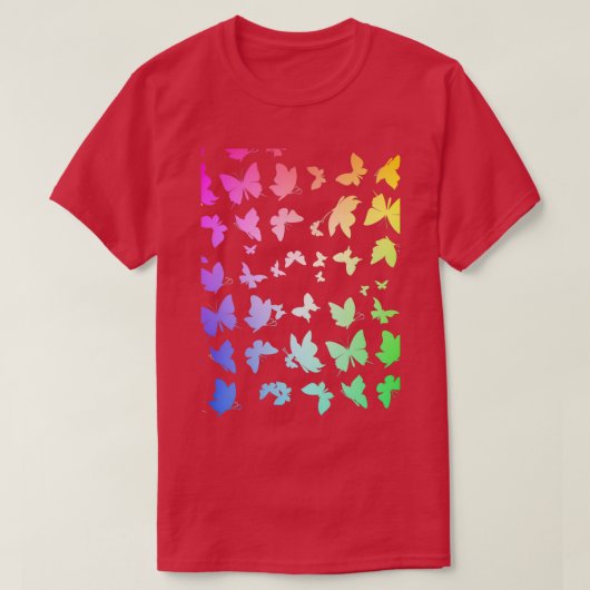 Regenboogvlinders 1 t-shirt (Design voorkant)