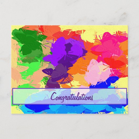 Regenboogvlinders Briefkaart (Voorkant)