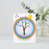 Regenboogvlinders Briefkaart (Staand voorkant)