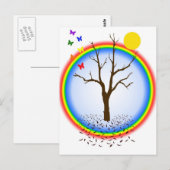 Regenboogvlinders Briefkaart (Voorkant / Achterkant)