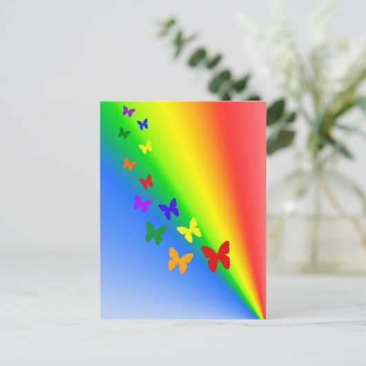 Regenboogvlinders Briefkaart (Staand voorkant)