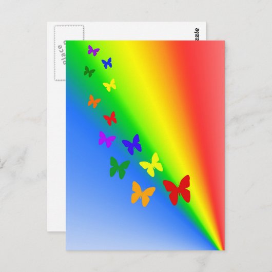Regenboogvlinders Briefkaart (Voorkant / Achterkant)