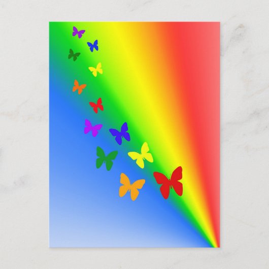 Regenboogvlinders Briefkaart (Voorkant)