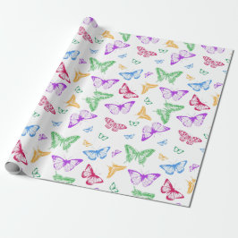 Regenboogvlinders Cadeaupapier