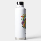 Regenboogvlinders en bloemen waterfles (Rechts)