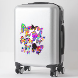 Regenboogvlinders Extra grote Sticker