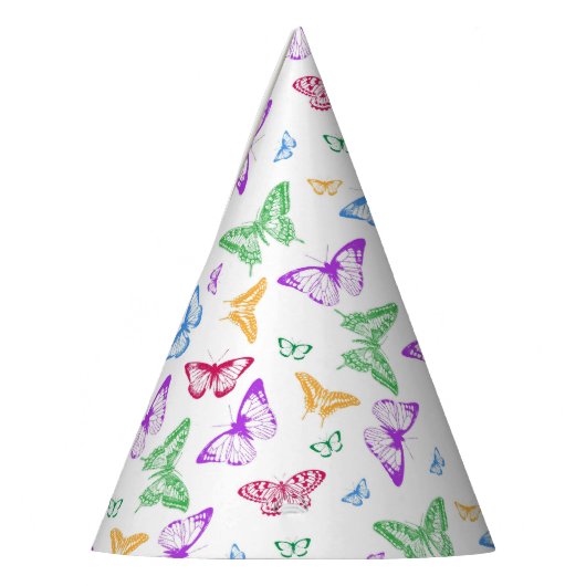 Regenboogvlinders Feesthoedjes (Links)