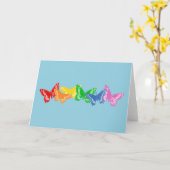Regenboogvlinders Kaart (Gele Bloem)
